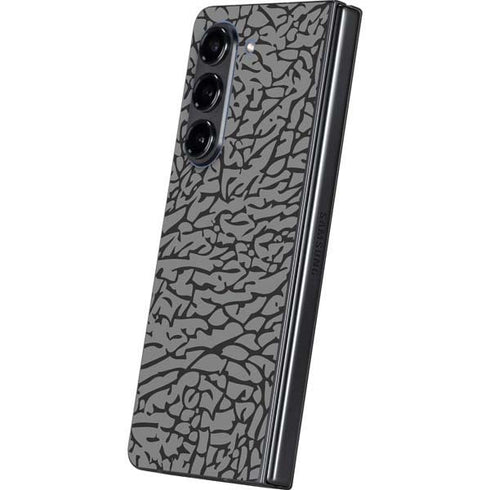 Elephant Print Grey Galaxy Z Fold5 5G Skin